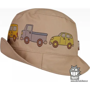 Klobouk Bavlněný letní klobouk Dráče - Mallorca 06, béžová, autíčka Barva: Béžová, Velikost: 54-56