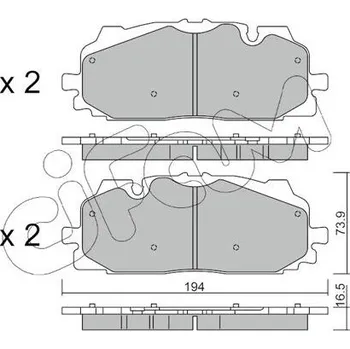 Brzdová destička Sada brzdových destiček, kotoučová brzda CIFAM 822-1128-0