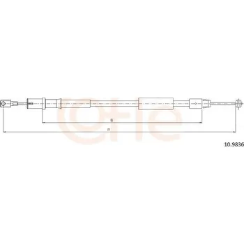 Brzdový systém Tažné lanko, parkovací brzda COFLE 10.9836