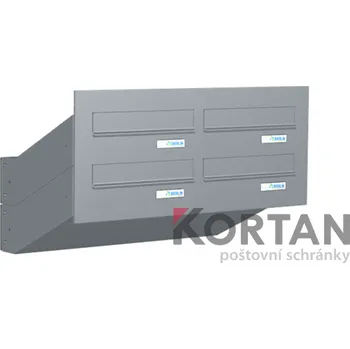 Poštovní schránka Poštovní schránka D-042 - pro zazdění s čelní deskou - lakovaná RAL 8019 - hnědá (šedohnědá)