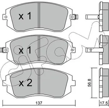 Auto-moto Sada brzdových destiček, kotoučová brzda CIFAM 822-500-0