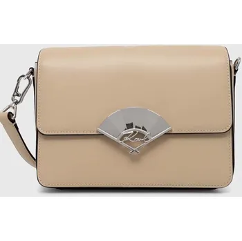 Kabelka Kožená kabelka Karl Lagerfeld 240W3194 béžová 80J, vel. ONE SIZE
