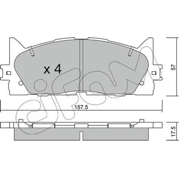 Brzdová destička Sada brzdových destiček, kotoučová brzda CIFAM 822-882-0