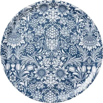 Kulatý servírovací tác Sunflower denim d38, Klippan Švédsko