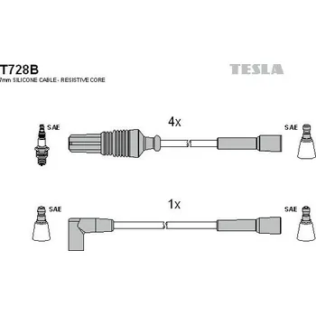Autoelektrika Sada kabelů pro zapalování TESLA T728B