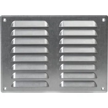Ventishop KVMp 260x190 kovová hranatá větrací mřížka se síťkou, pozink. ocel