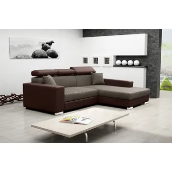 Obývací stěna Sedací souprava Mexicana Lux P tm.hnědá/EKO hnědá