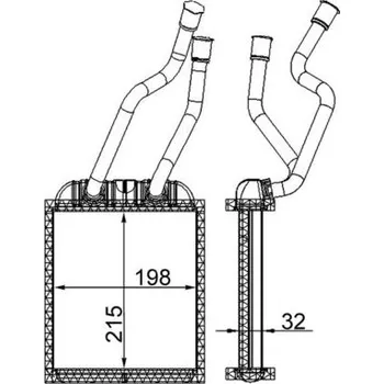 Výměník tepla Výměník tepla, vnitřní vytápění MAHLE AH 180 000S
