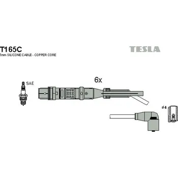 Zapalovací kabel Sada kabelů pro zapalování TESLA T165C