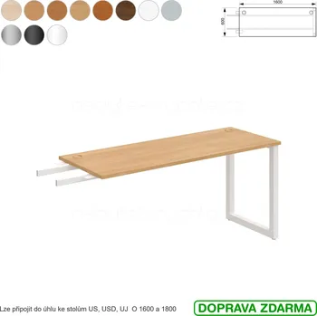 Psací stůl UE O 1600 RU Hobis UNI - Stůl řetězící do úhlu 160 x 60