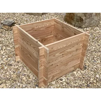 Zahradní dekorace ZahradniDekorace Vyvýšené záhony - modřínové dřevo, NATUR 70x70, výška 50 cm