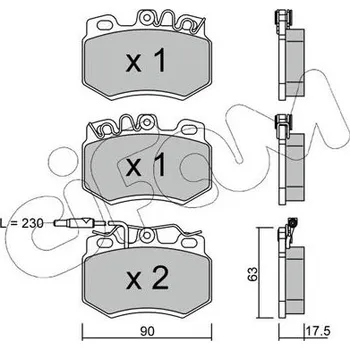 Brzdová destička Sada brzdových destiček, kotoučová brzda CIFAM 822-049-1
