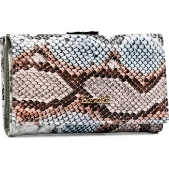 Dámská peněženka s texturou hadí kůži Barva: vícebarevná || světle modrá