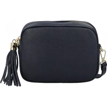 Elegantní dámská kožená crossbody kabelka Liane, tmavě modrá