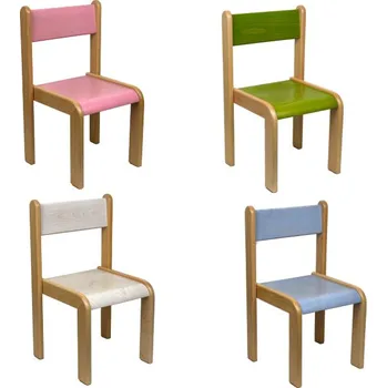 Jídelní židlička Dětská barevná židle NELA pastel (sedák + opěrák) 30 cm