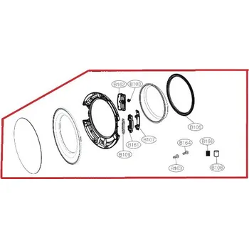 ADC76086409 - Komplet dveří pro sušičku LG