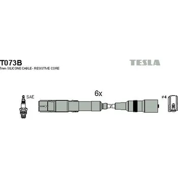 Zapalovací kabel Sada kabelů pro zapalování TESLA T073B