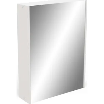 Koupelnový nábytek ALVERNA 3, skříňka se zrcadlem, bílá + vyzvednutí ZDARMA