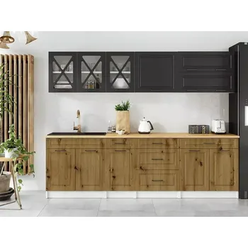 Kuchyňská linka Kuchyňská linka Tyra 260 grafit/artisan MAT - doprava zdarma - SLEVA 3% s kodem radost25