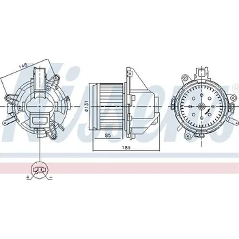 Ventilátor topení a klimatizace vnitřní ventilátor NISSENS 87608