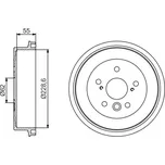 Brzdový buben BOSCH 0 986 477 168