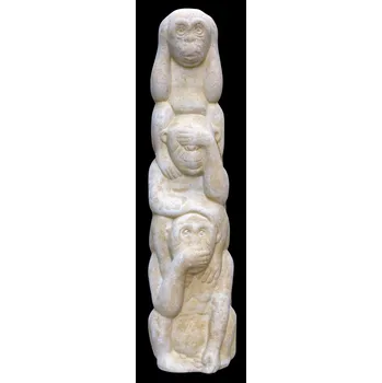 Zahradní dekorace ZahradniDekorace zahradní sochy - Opice nad sebou, výška 52 cm, 9,5 kg