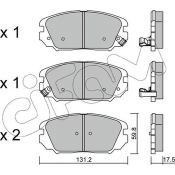 Auto-moto Sada brzdových destiček, kotoučová brzda CIFAM 822-885-0