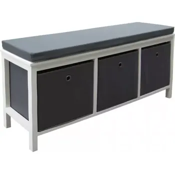 Lavice EMONE TYP 3 - bílá/šedá - SLEVA 3% s kodem radost25