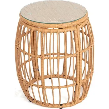 Zahradní stůl Kulatý zahradní odkládací stolek z umělého ratanu ø 47 cm Vistdal - Bonami Essentials ID_1507844