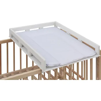 přebalovací pult a komoda Přebalovací pult OGY Scarlett na postýlku - bílý - s přebalovací podložkou Perla - bílá