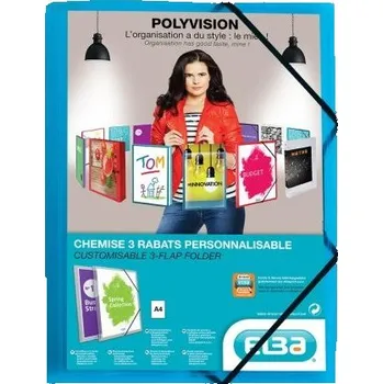 Archivační box Mapa 253 plast s gumou a kapsou modrá