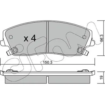 Auto-moto Sada brzdových destiček, kotoučová brzda CIFAM 822-716-0