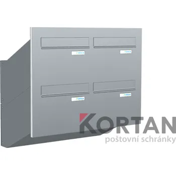 Poštovní schránka Poštovní schránka D-24 - do dveřního panelu - lakovaná RAL 8003 - antuková hnědá