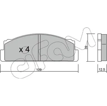 Brzdová destička Sada brzdových destiček, kotoučová brzda CIFAM 822-001-1