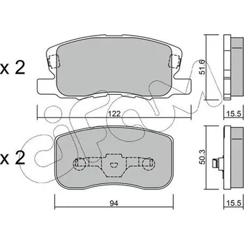 Brzdová destička Sada brzdových destiček, kotoučová brzda CIFAM 822-940-0