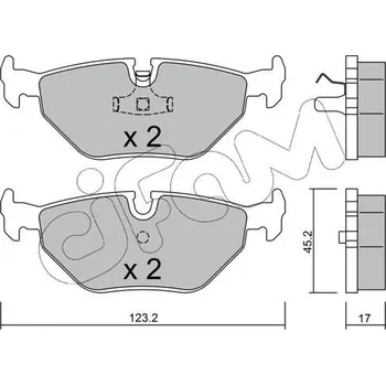 Brzdová destička Sada brzdových destiček, kotoučová brzda CIFAM 822-180-0