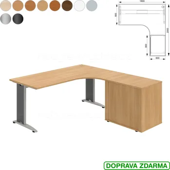 FE 1800 60 HR L Hobis Flex - Stůl se skříňkou