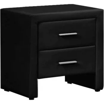 Ložnice Noční stolek CASTEL - ekokůže, černá - SLEVA 3% s kodem radost25