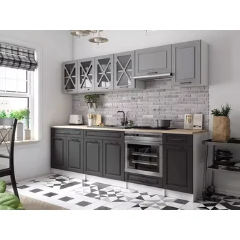 Kuchyňská linka Kuchyňská linka Gréta 260 popel/grafit MAT - doprava zdarma - SLEVA 3% s kodem radost25