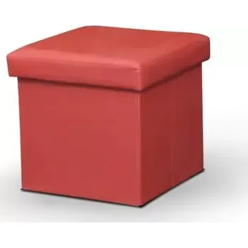 Taburet Taburet, ekokůže červená, TELA - SLEVA 3% s kodem radost25