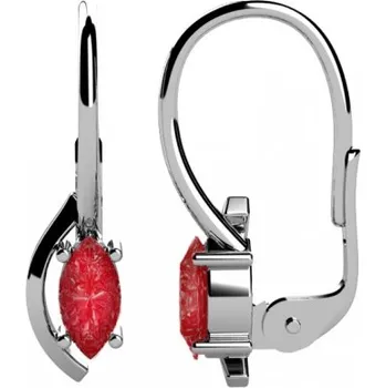 Náušnice Couple, Originální náušnice Stella, bílé zlato s barevnými zirkony, 585-68-3-0220.1B00.0.00.004.08