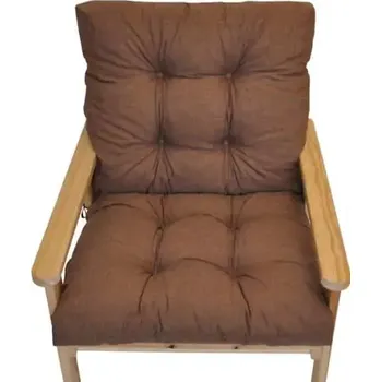 Podsedák Polstr na křeslo s nízkým opěradlem - hnědý melír - SLEVA 3% s kodem radost25