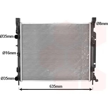 Motor automobilu Chladič, chlazení motoru VAN WEZEL 43012470