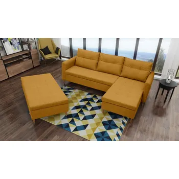 Obývací stěna Sedací souprava s taburetem Areon P žlutá