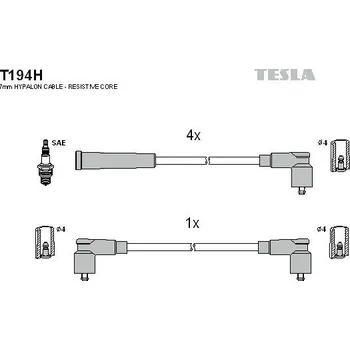 Autodíl Sada kabelů pro zapalování TESLA T194H