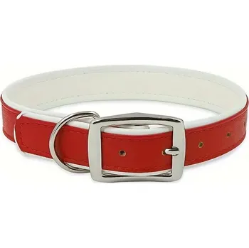 Obojek pro psa Kožený obojek pro psy (červenobílý) Velikost: S