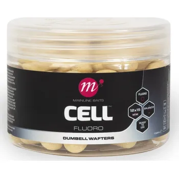 Boilies Mainline Dumbell Fluoro Wafters Cell 150 ml 12x15 mm - White