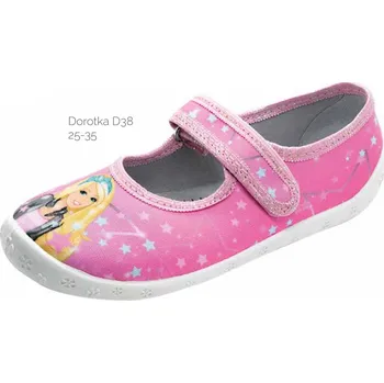 Dívčí obuv Dětské papuče DOROTKA D38 značky Raweks s vyndávací koženou stélkou stříbrná 34