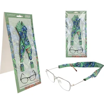 Pouzdro na brýle Carmani - Šňurka na brýle V. van Gogh, Kosatce - 36,3x2 cm