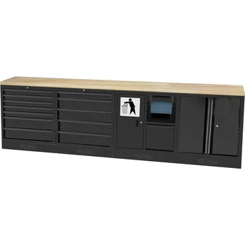 SP Tools Sestava dílenského nábytku SPT USA - SPUSS201 Pracovní deska:: dřevěná